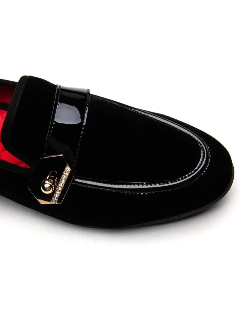 Men's Black Button Toe Bit Loafers Slip On Dress Shoes Classic Party Fashion